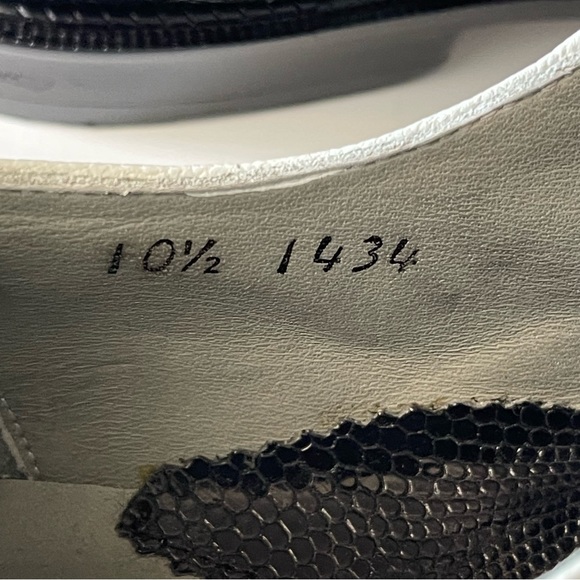 Mens- Belvedere "Pasta" Black / White Genuine Lizard with Monk Strap- size 10.5 - Picture 3 of 10